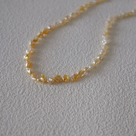 Golden South Sea Pearl Necklace, Keshi, 4-7mm