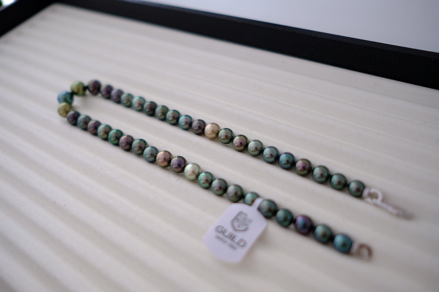 Tahitian Morandi Necklace, 8-11.2mm, Pearl Necklace, GUILD Certificate #0662