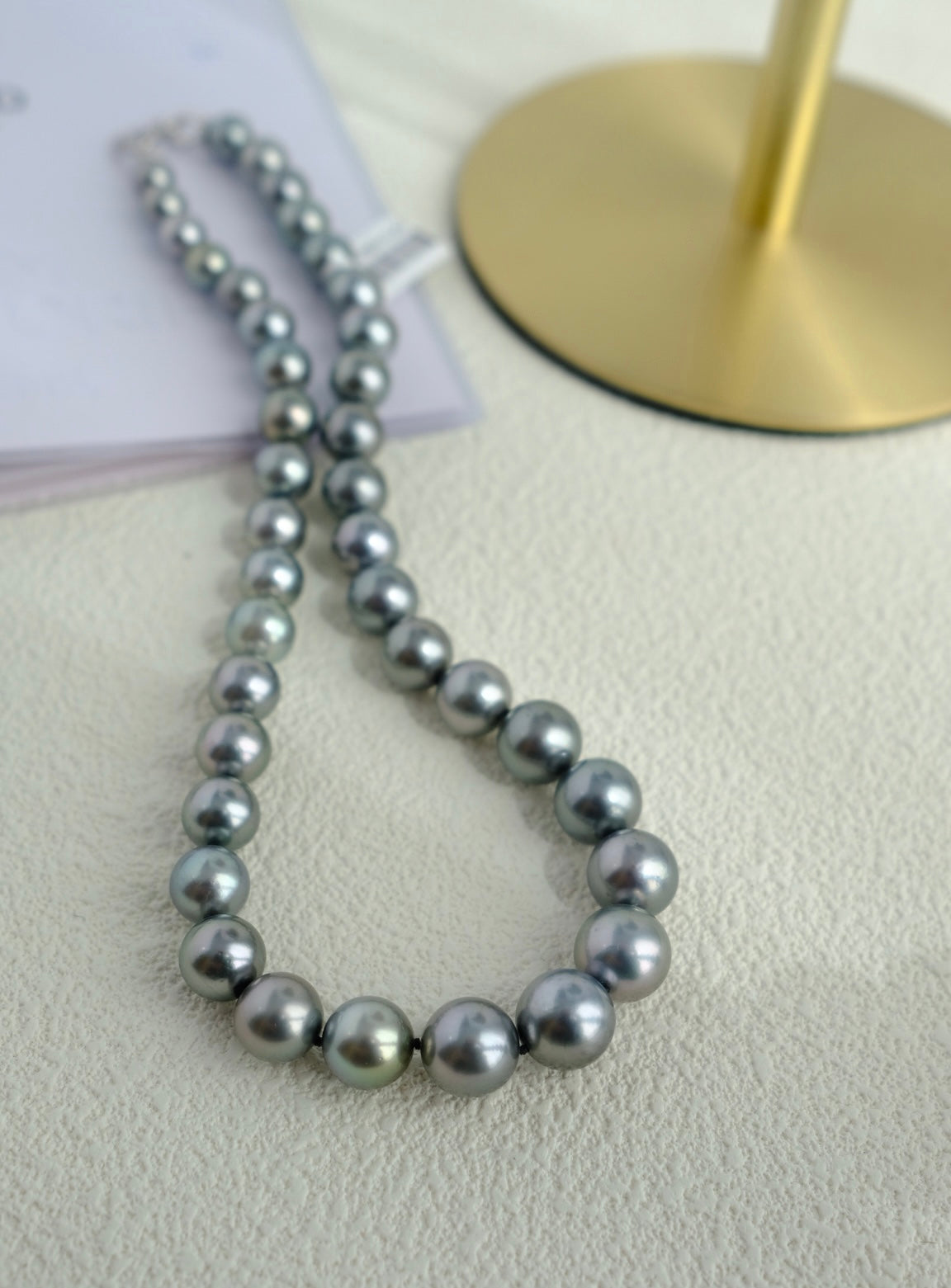 Tahitian Lagoon Necklace, 8-12.1mm, Pearl Necklace, GUILD Certificate