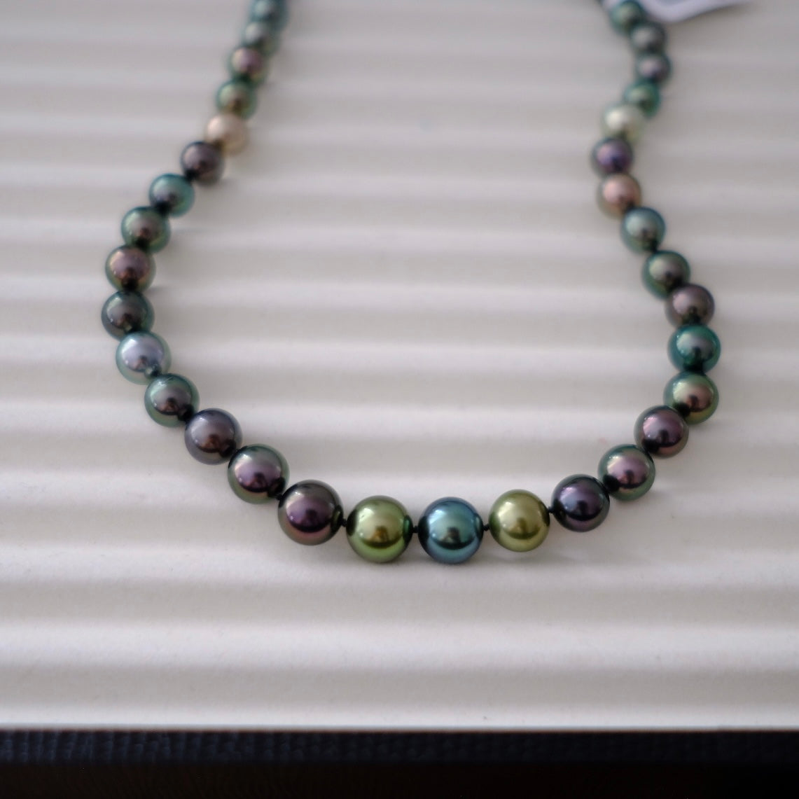 Tahitian Morandi Necklace, 8-11.2mm, Pearl Necklace, GUILD Certificate #0662