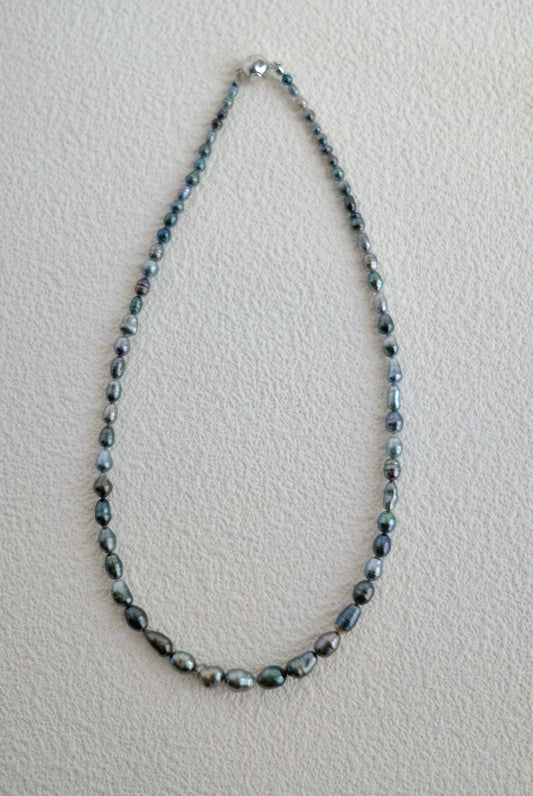 Tahitian Pearl Necklace, Keshi, 3.4-6.7mm