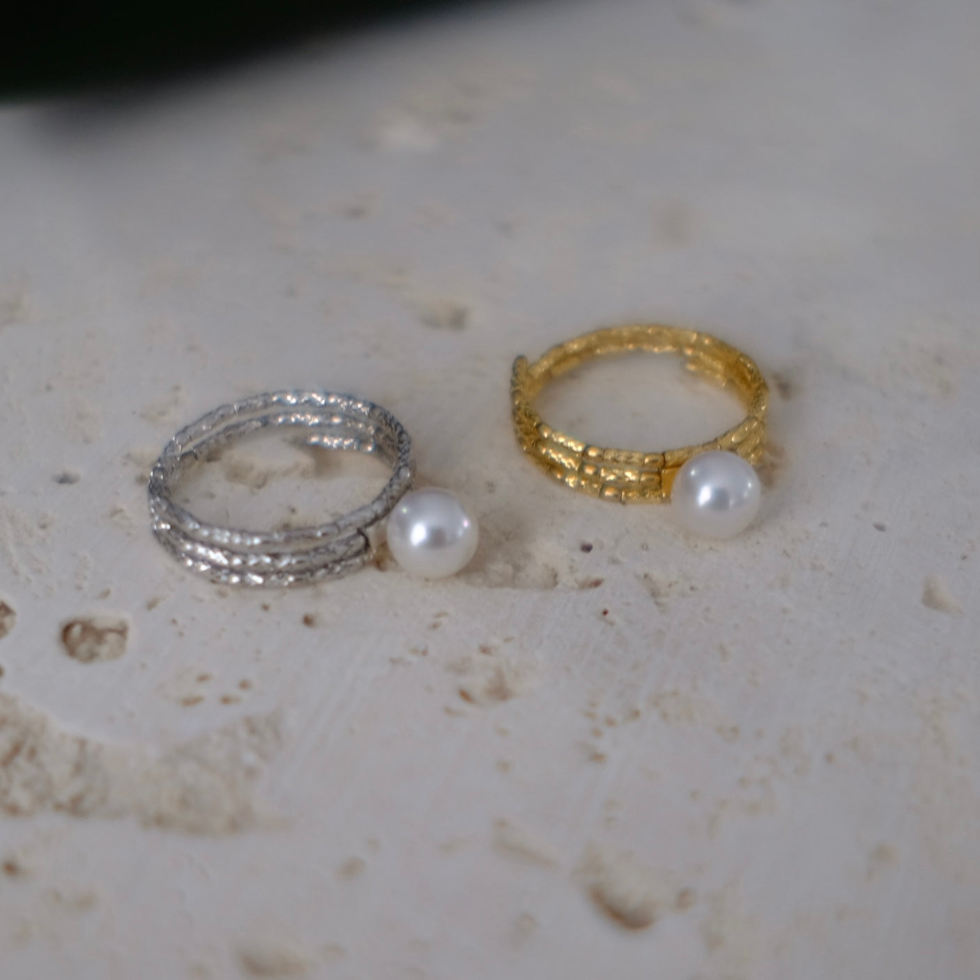 Akoya, 4-4.5mm, Elastic Pearl Ring, AU750