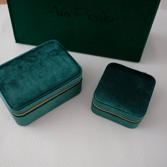 Velvet Green Jewellery Box