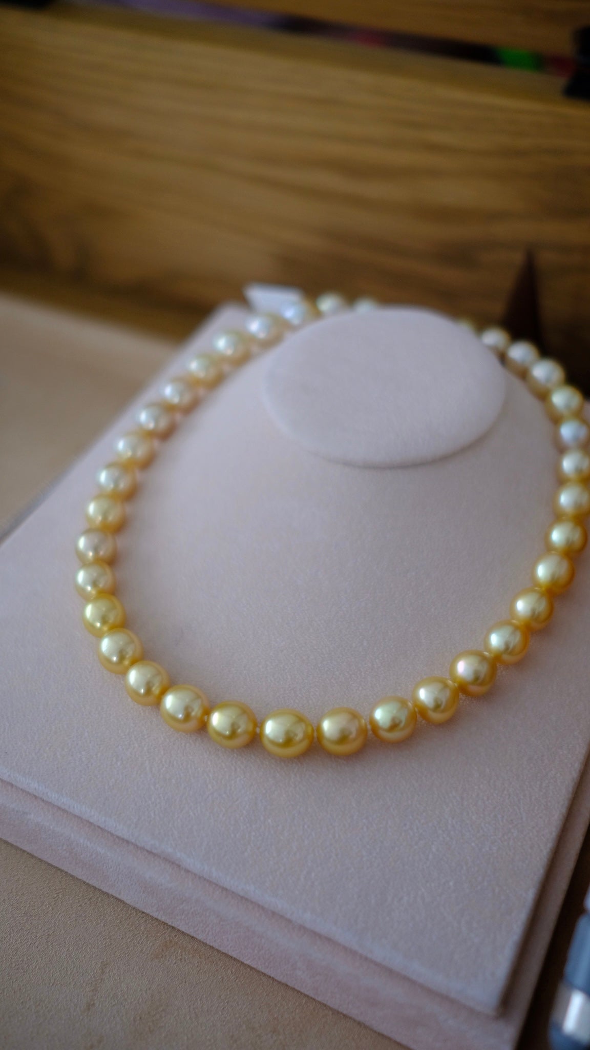 Golden South Sea Pearl Necklace, Baroque, 9.6-11.6mm