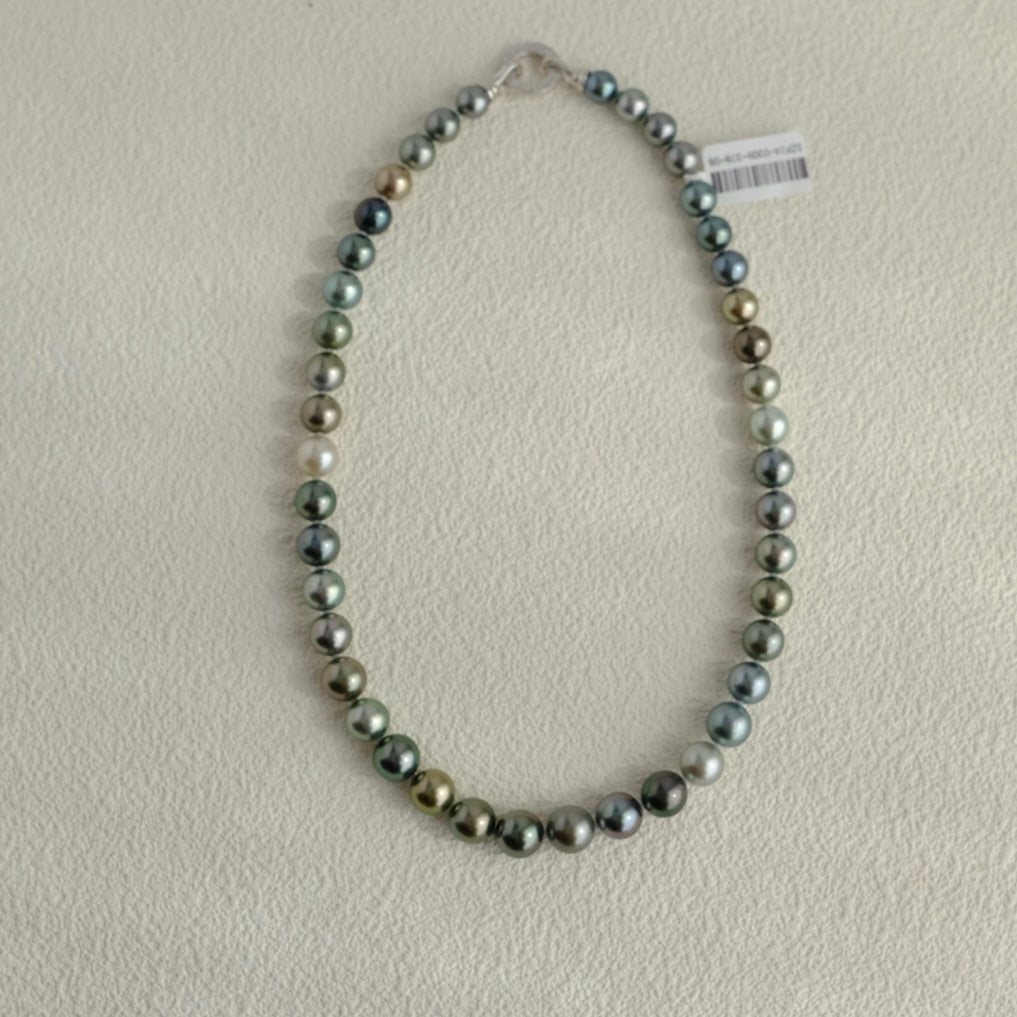 Tahitian Morandi Necklace, 8.3-10.9mm, Pearl Necklace, GUILD Certificate